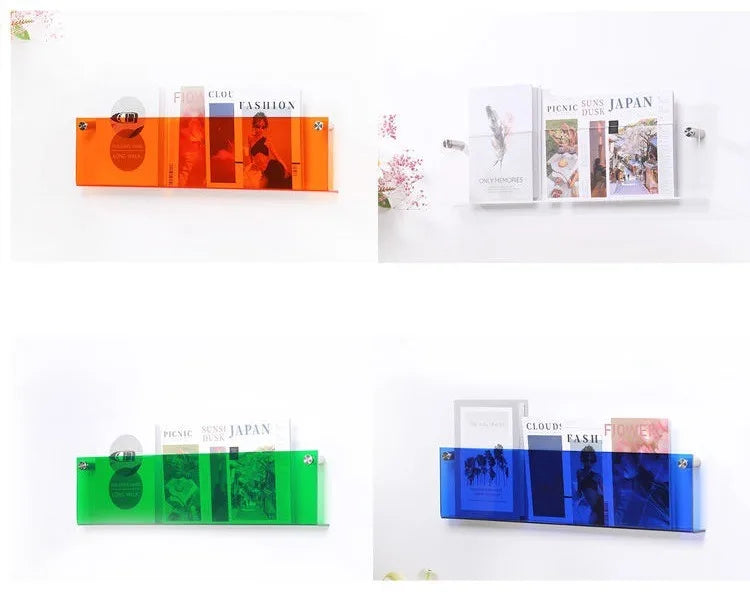 Acrylic Wall Magazine Rack