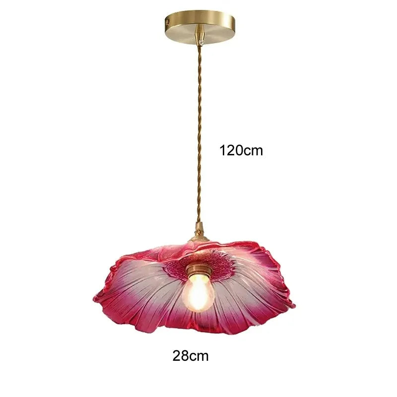 Vintage Flower Glass Ceiling Light