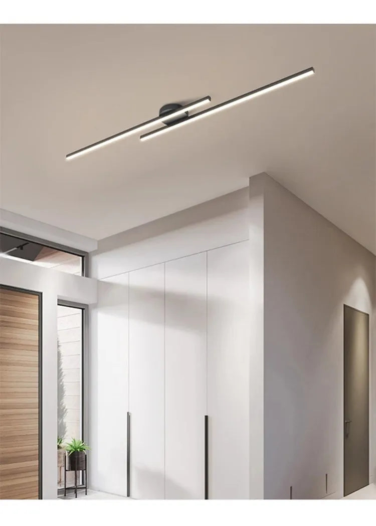 Long Aluminium LED Ceiling Light Modern Creative Design Ceiling Lamp