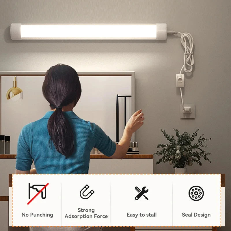 LED Tube Mirror Vanity Light