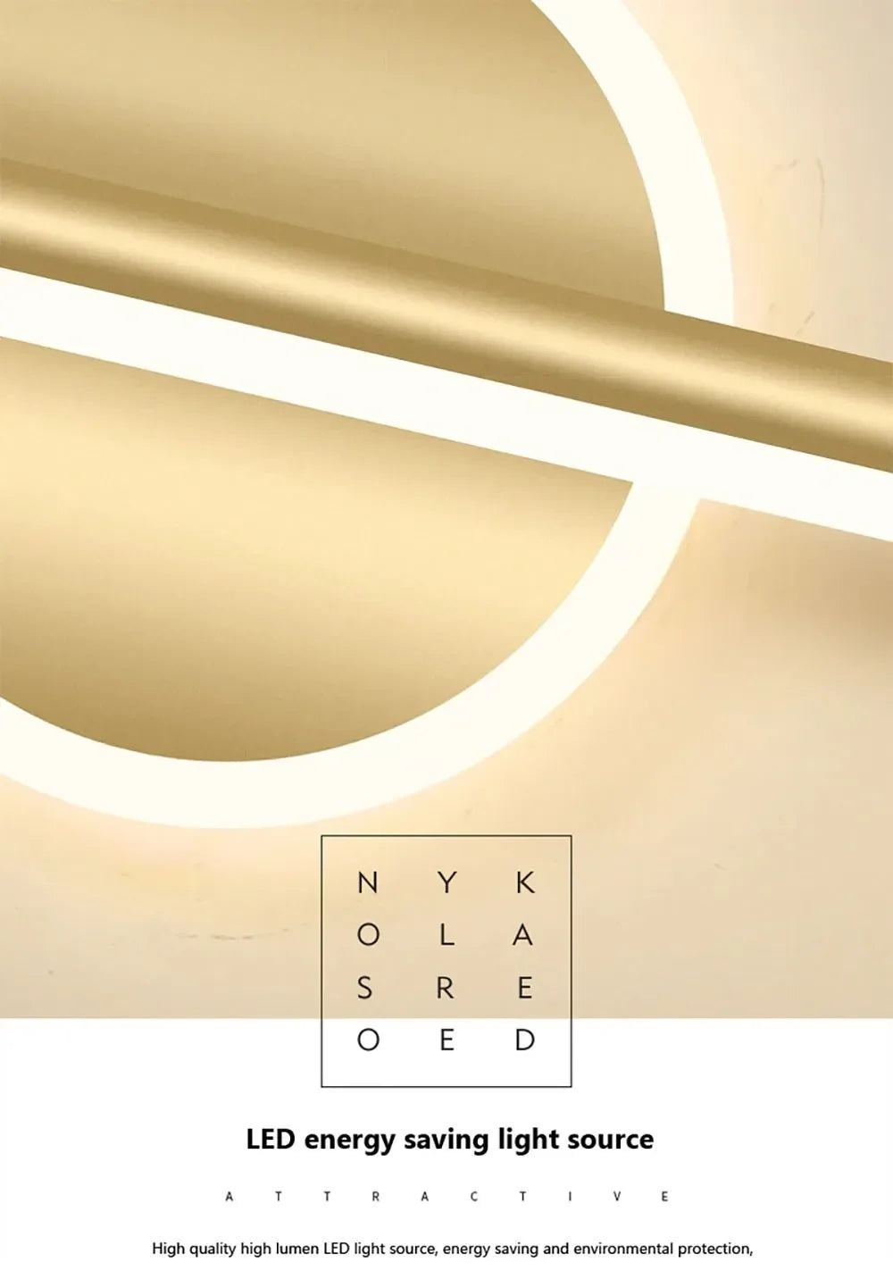 Black Gold Mirror Strip Light