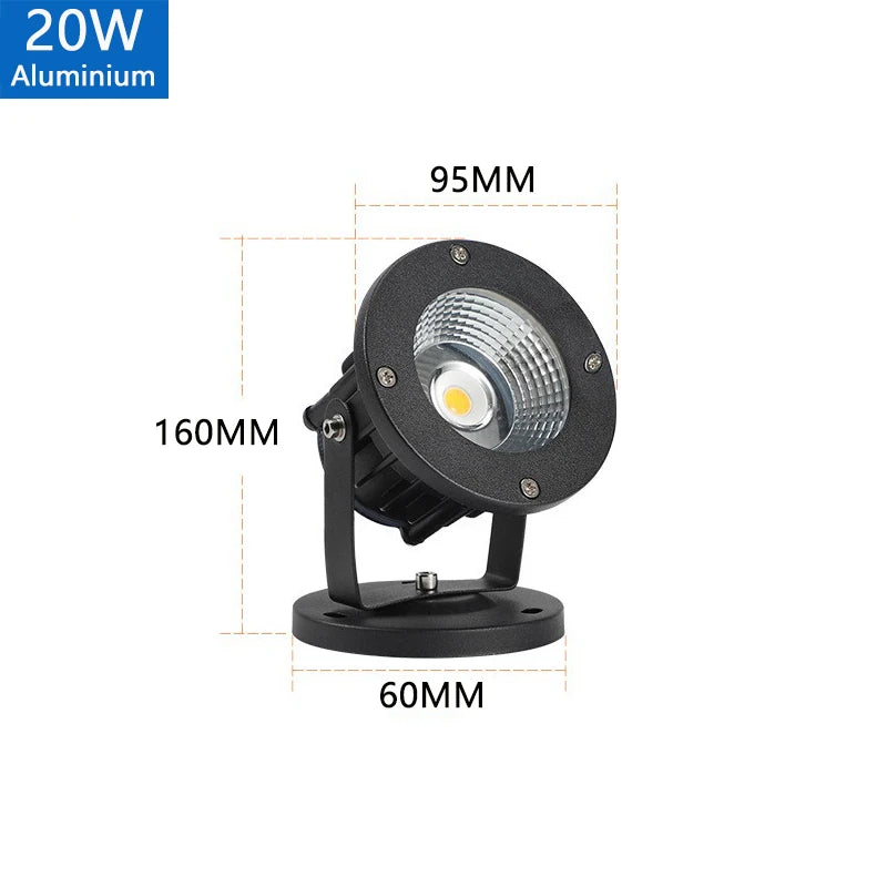 LED Garden Lawn Spike Light Set
