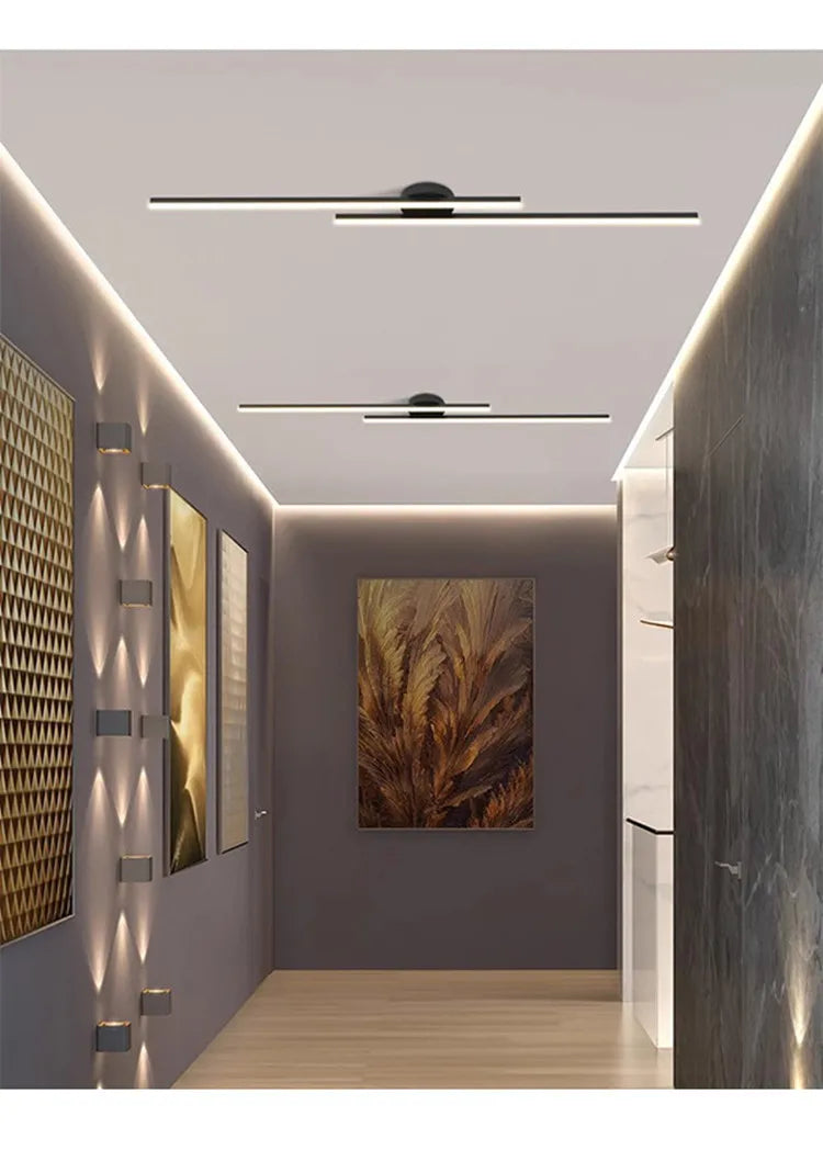 Long Aluminium LED Ceiling Light Modern Creative Design Ceiling Lamp