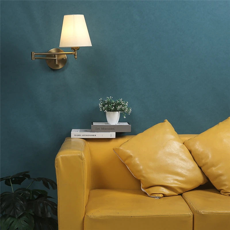 Folding Rocker Arm Wall Lamp