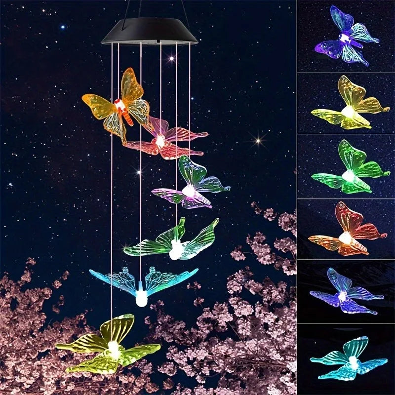 Solar Color Changing Wind Chime