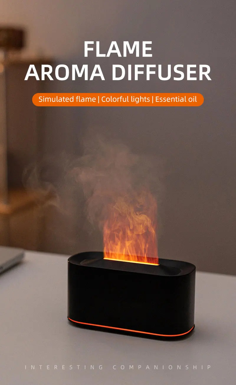 Aromatherapy Diffuser with Flame Effect, Essential Oil Diffuser