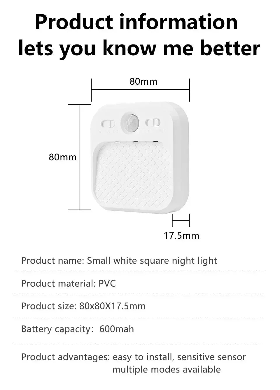 Motion Sensor Rechargeable Night Light