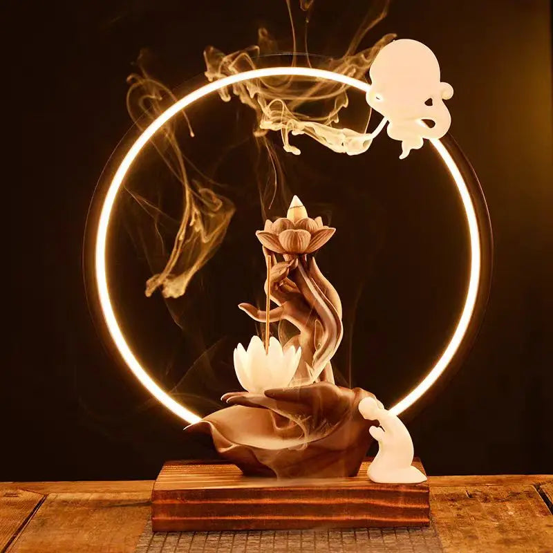 Buddha Hand Lotus Backflow Incense Stand