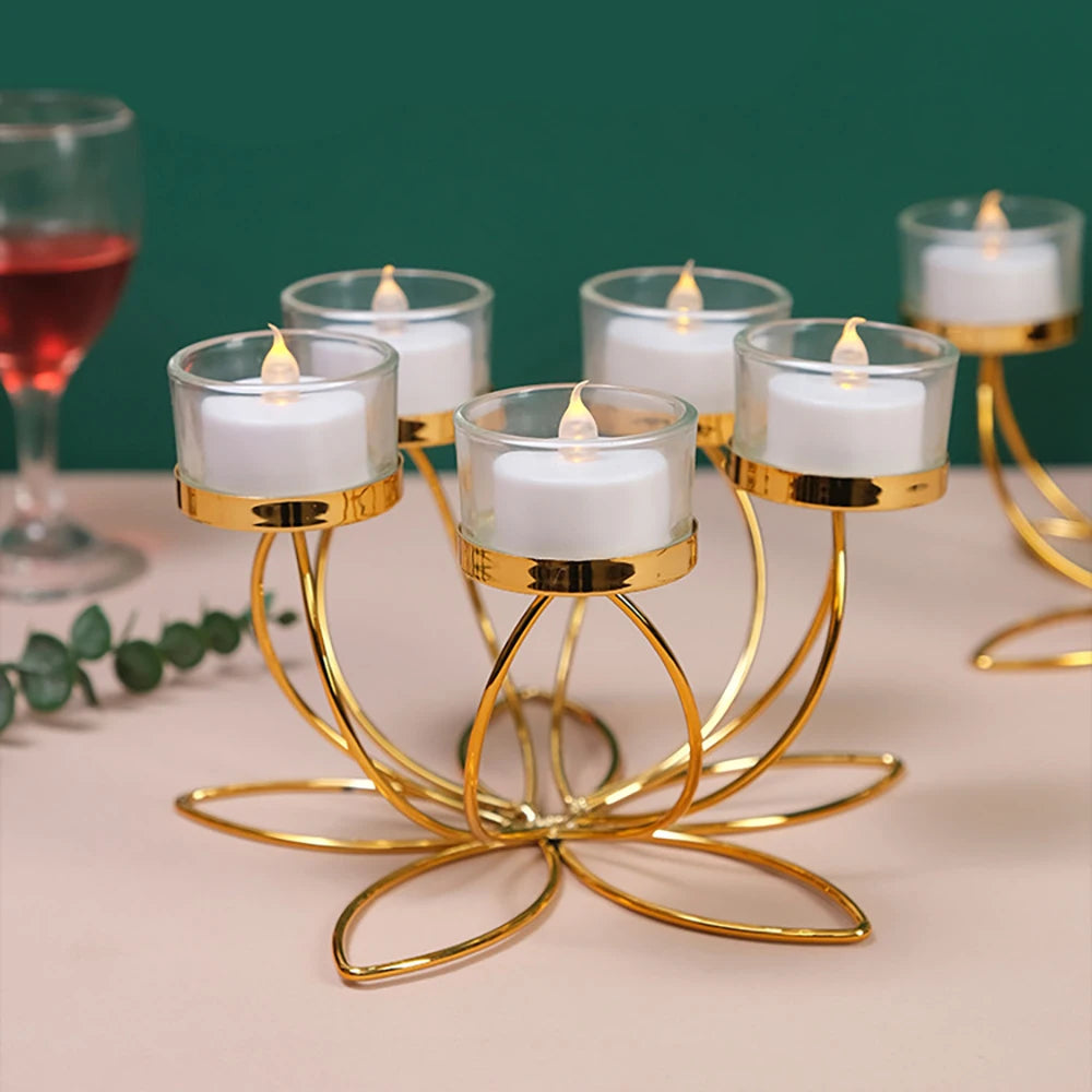 Metal Candlestick Holder Iron Candle Holders Romantic Dinner