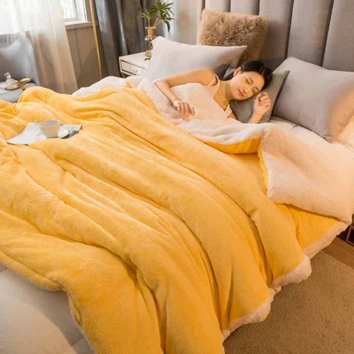 Double Sided Lamb Fluff Blanket