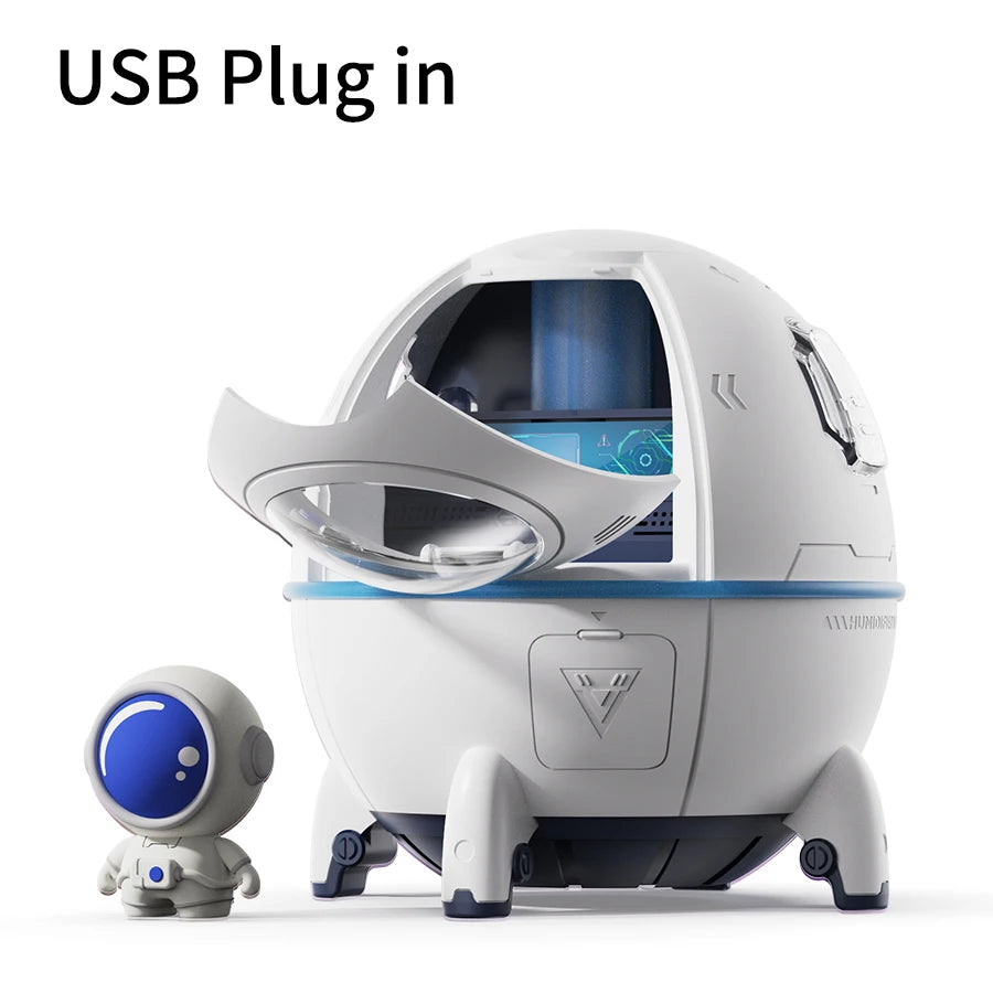 220mL Space Capsule Air Humidifier USB Plug in Rechargeable Mist