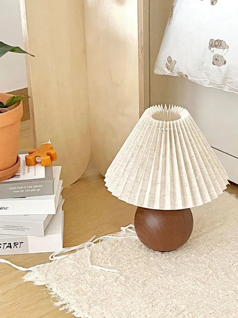 Nordic Pleated Fabric LED Table Lamp