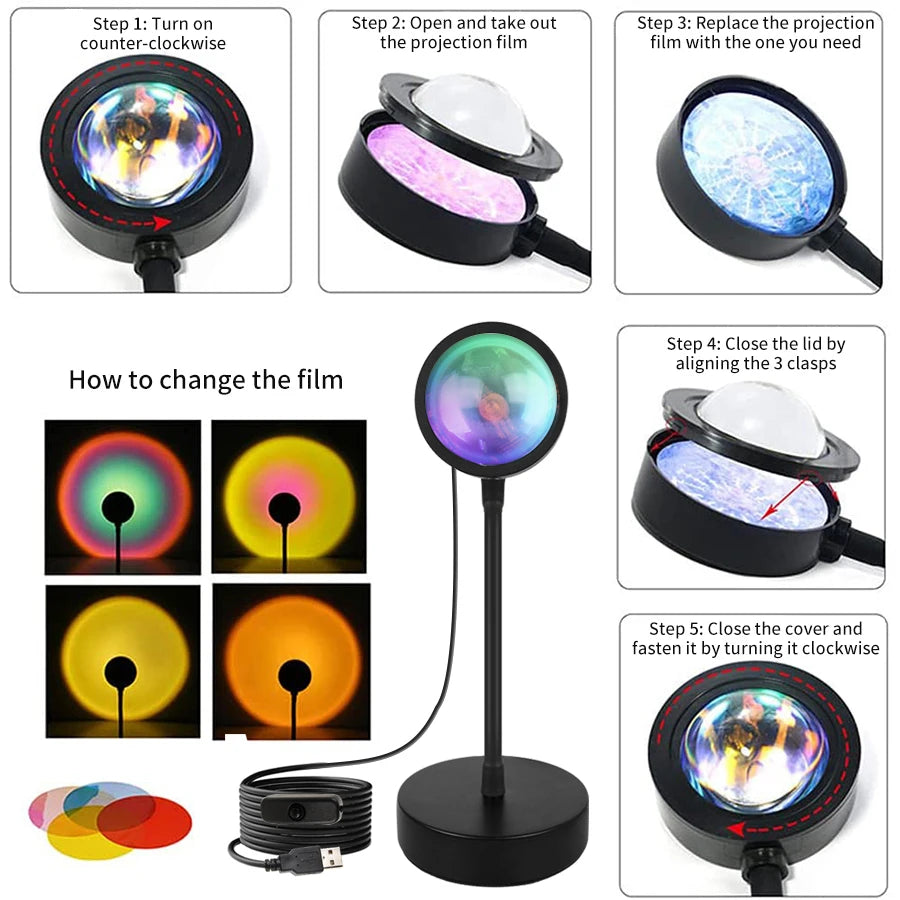 Tuya USB Sunset Projector