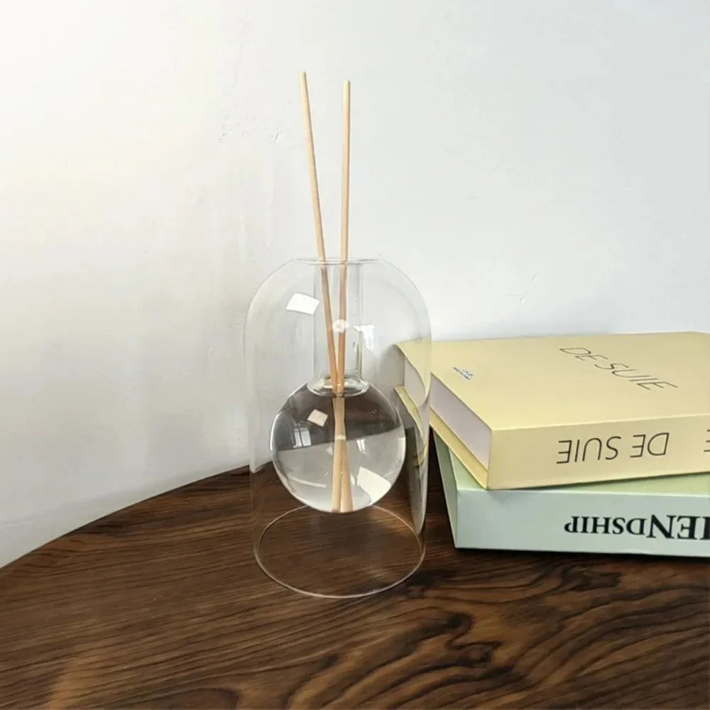 130/200ML Transparent Glass Aromatherapy Diffuser Bottle Glass Storage