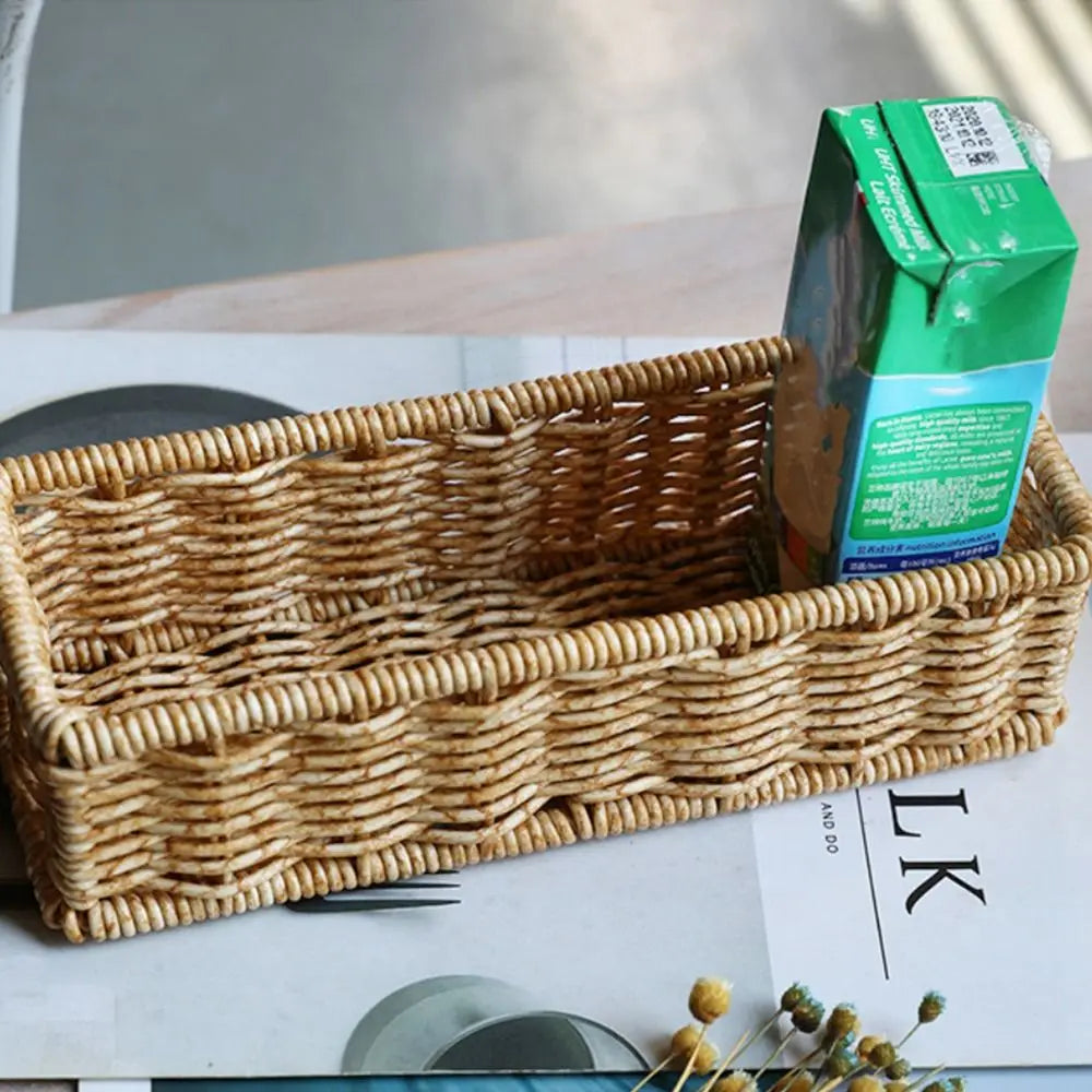 Woven Rectangular Storage Basket