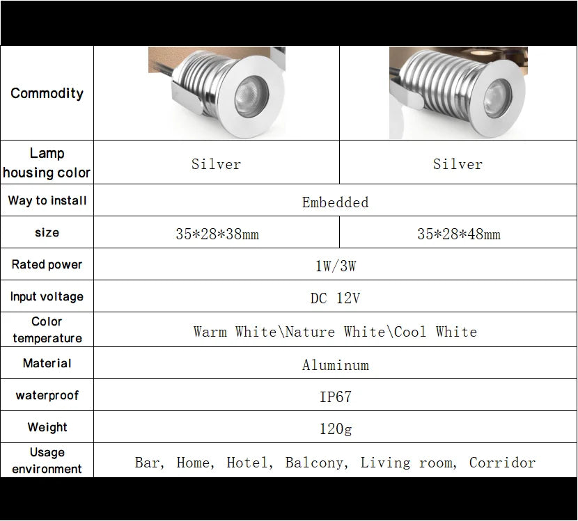 LED Underground Light Inground Light Waterproof Recessed