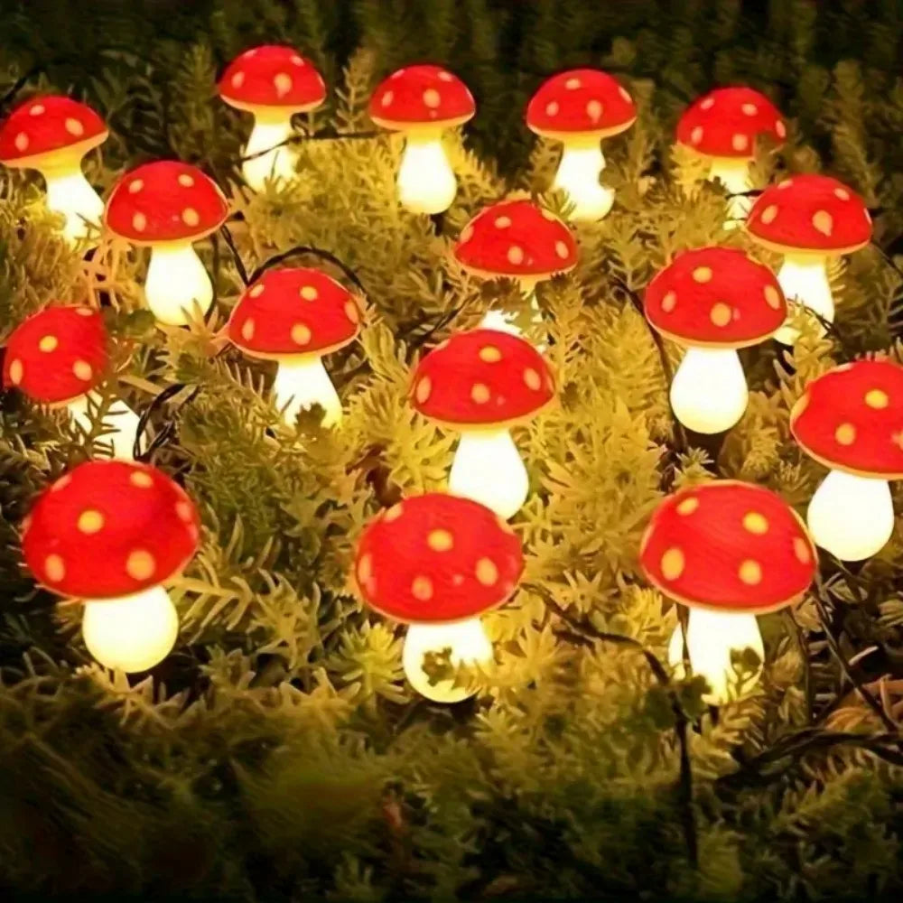Solar Mushroom Garden Stake Lights