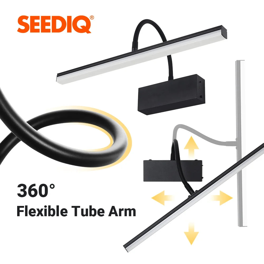 Rechargeable LED Wall Lamp Flexible Adjustable Wall Light Fixtures 40cm