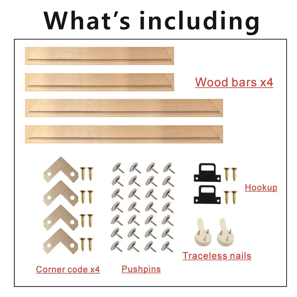 Wooden Canvas Stretcher Bar Frame Kit