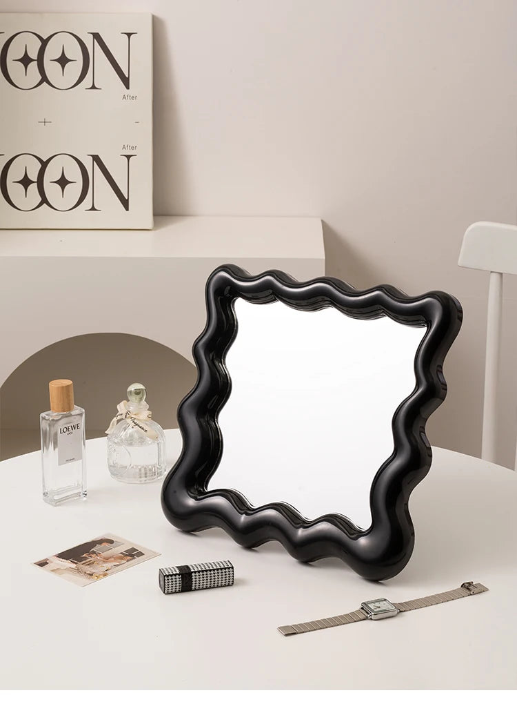 Square Corrugated Vanity Mirror