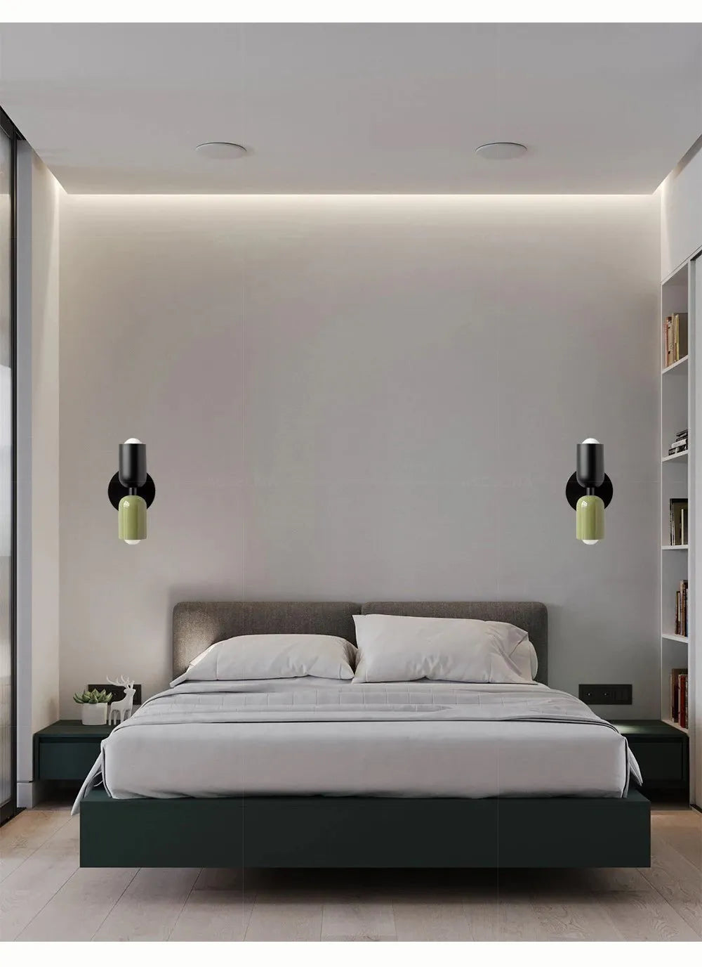 Cream Double Head Wall Lamp