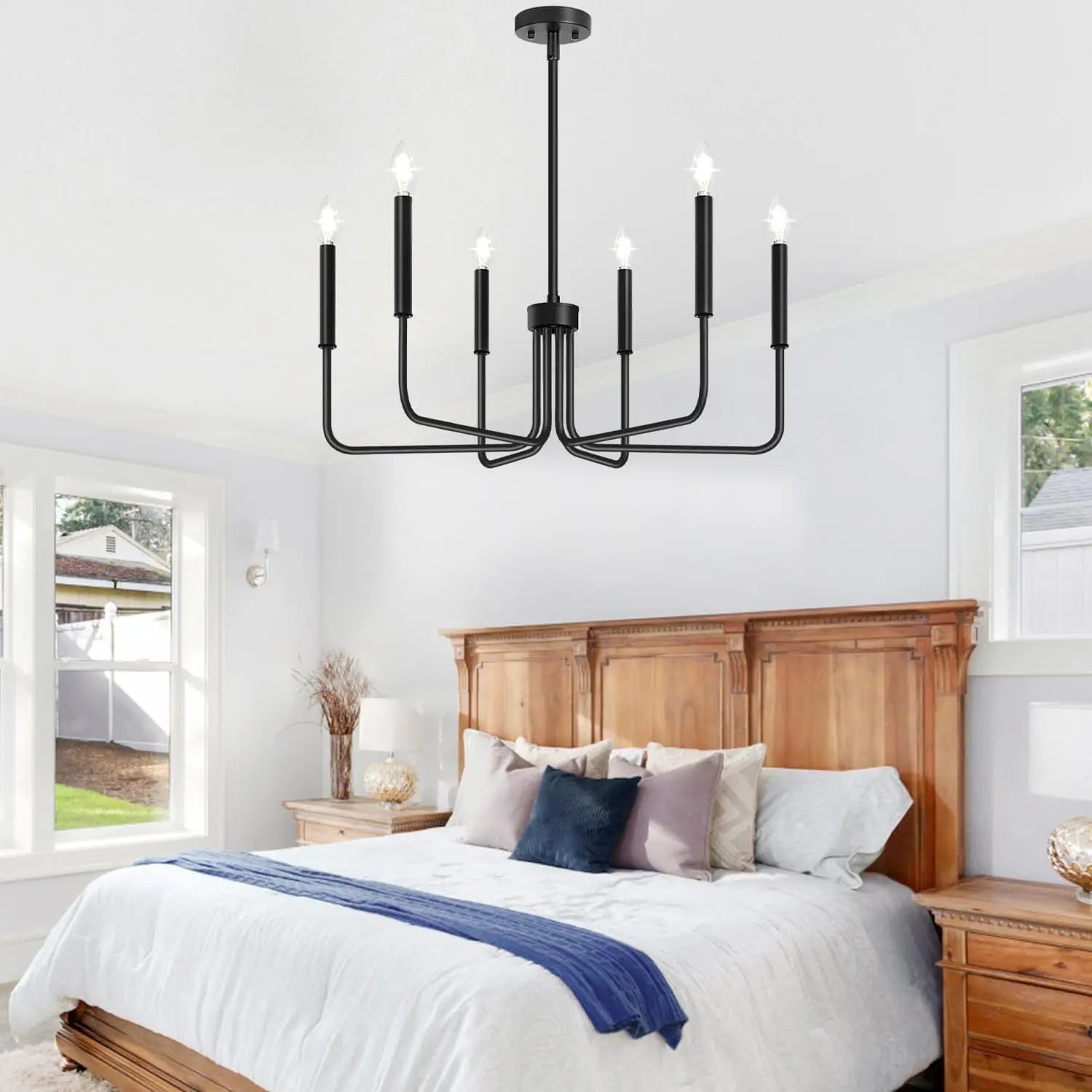 Retro Loft Candle Chandeliers Light Simple Iron Chandelier Pendant