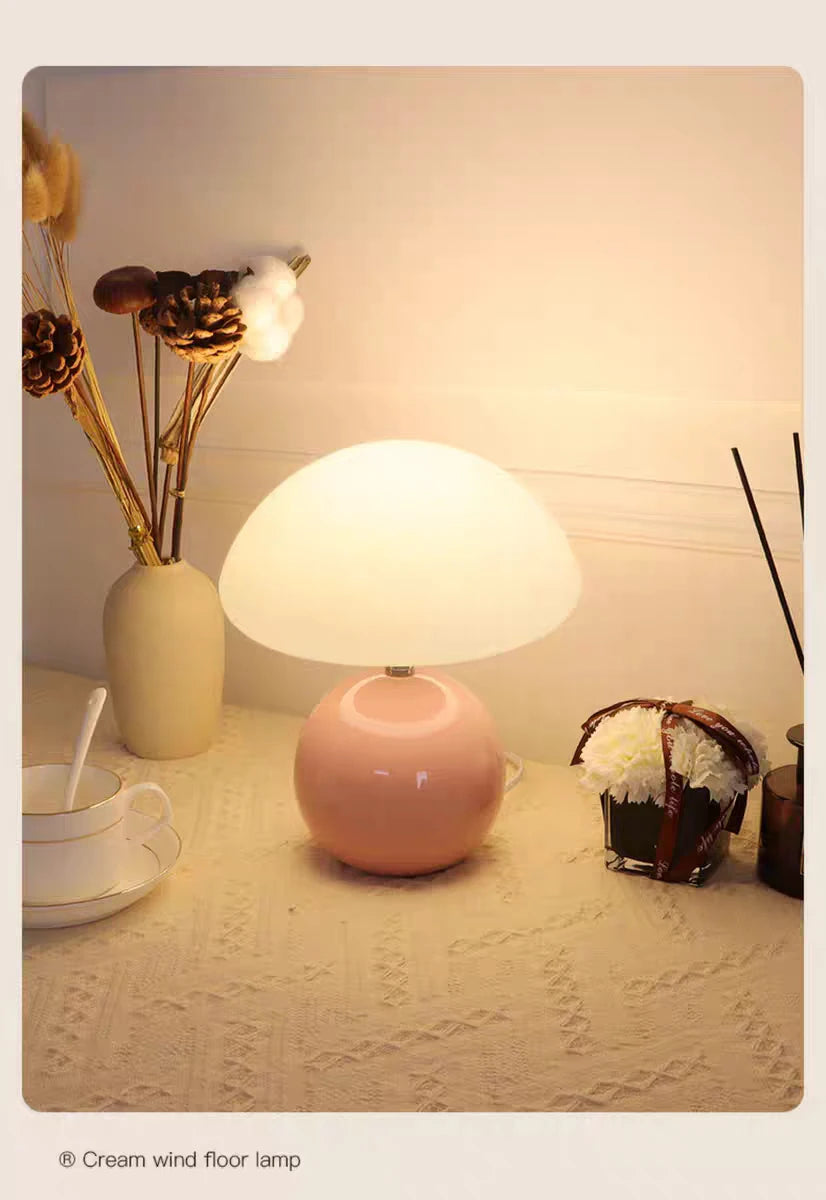 Ceramic Mushroom Bedside Table Lamp