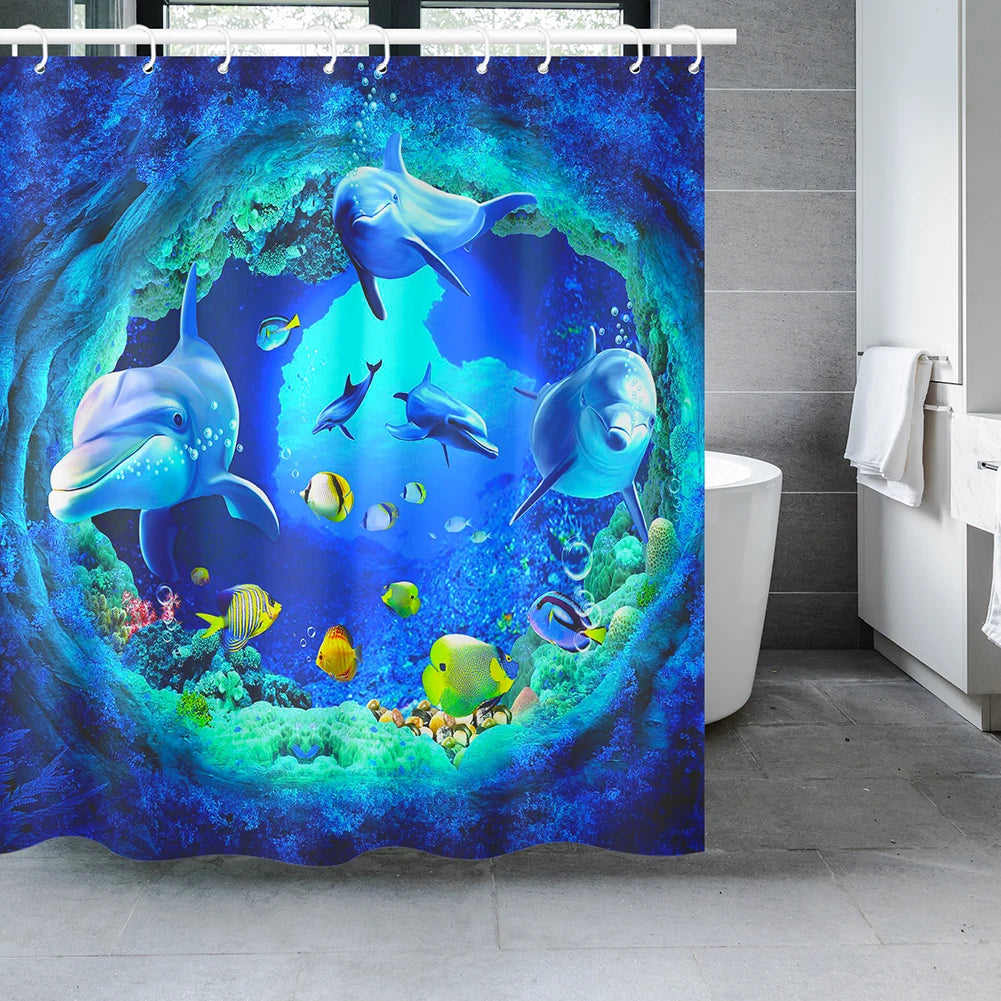 Dolphin Ocean Shower Curtain