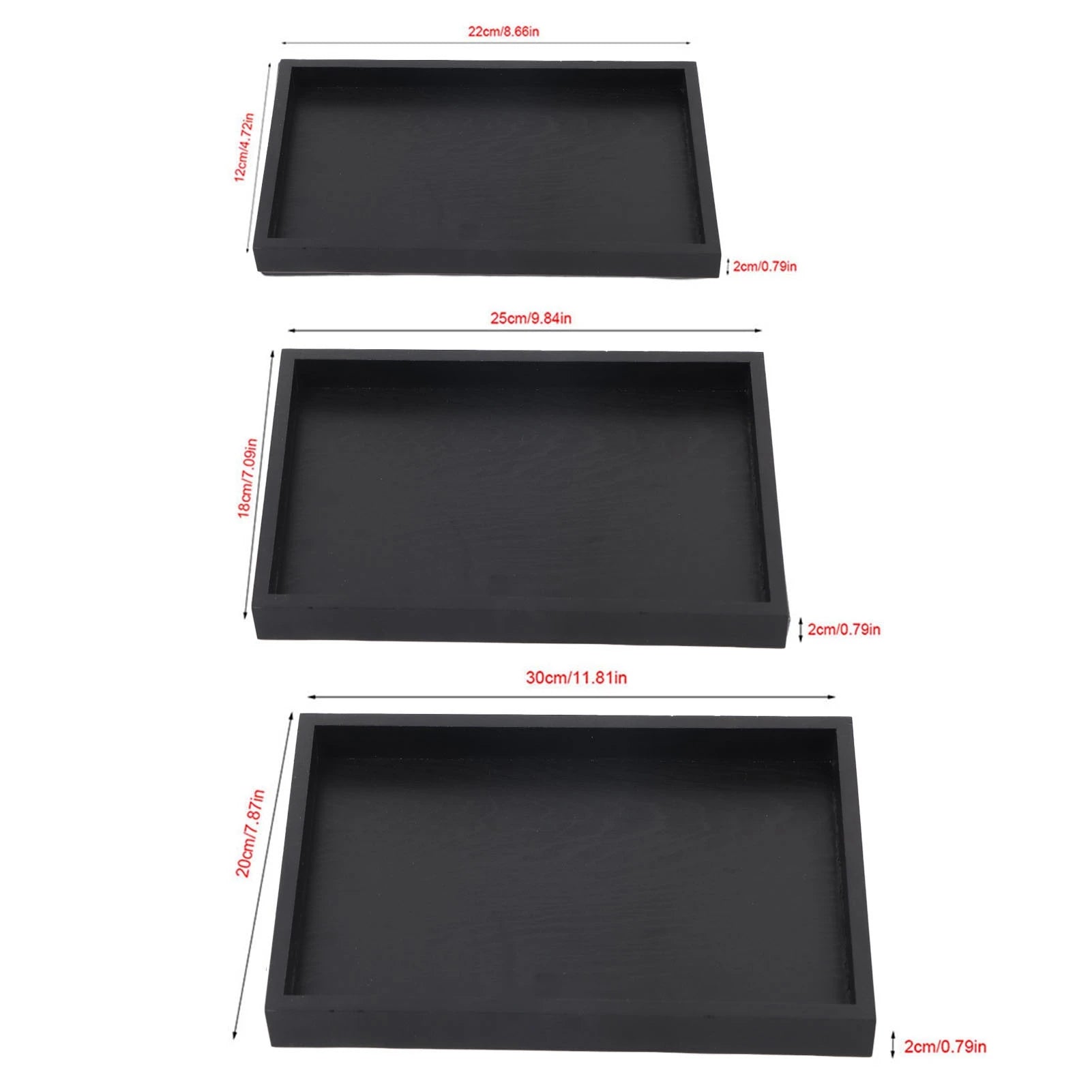 Rectangle Wood Tea Coffee Snack Food Serving Tray Plate