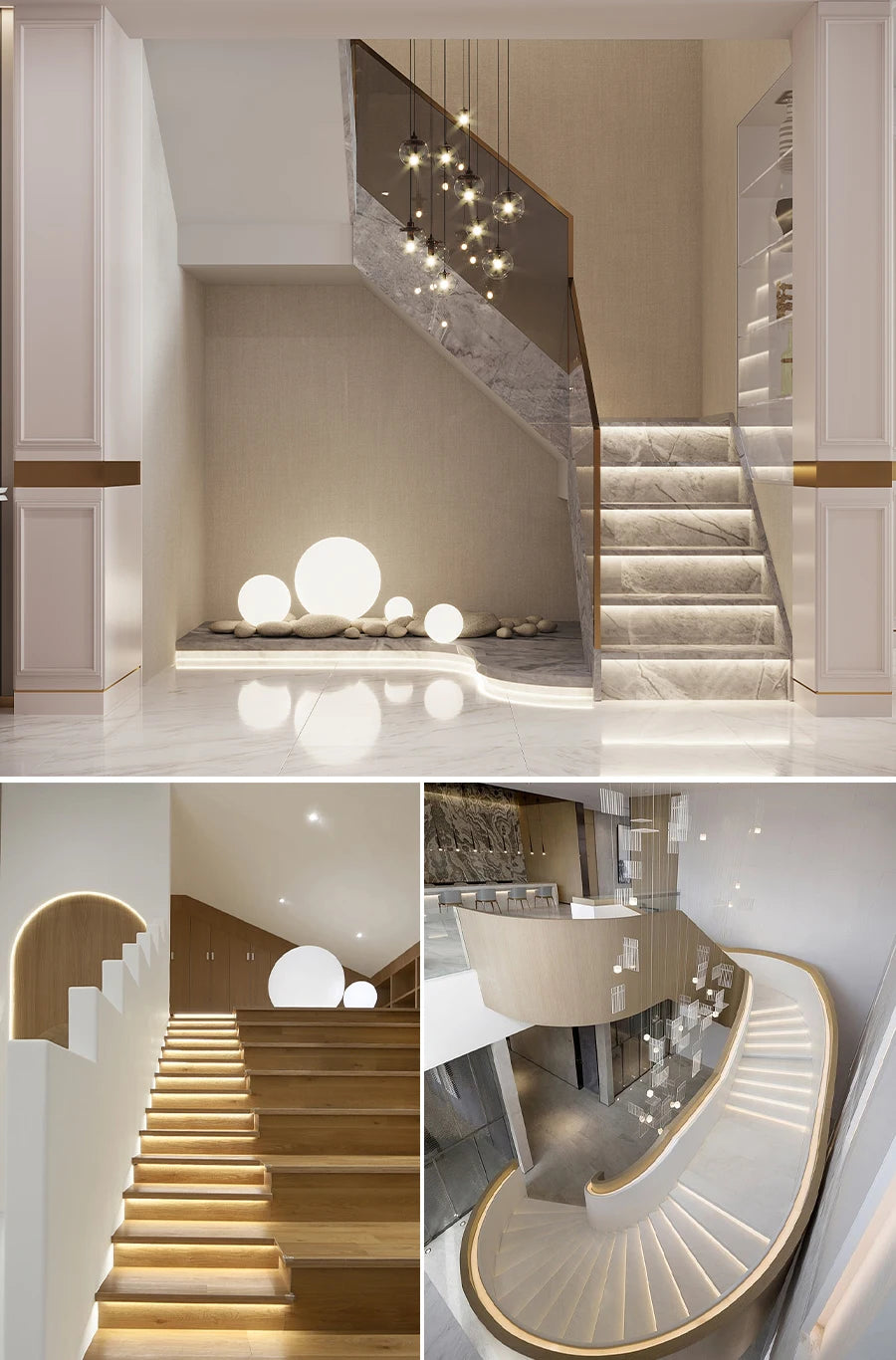 1-40 Steps LED Stair Light Motion Sensor Stairs Lighting With 2 PIR