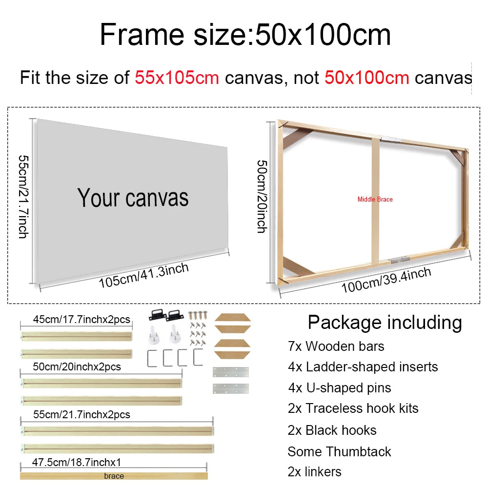 Wooden Canvas Display Frame