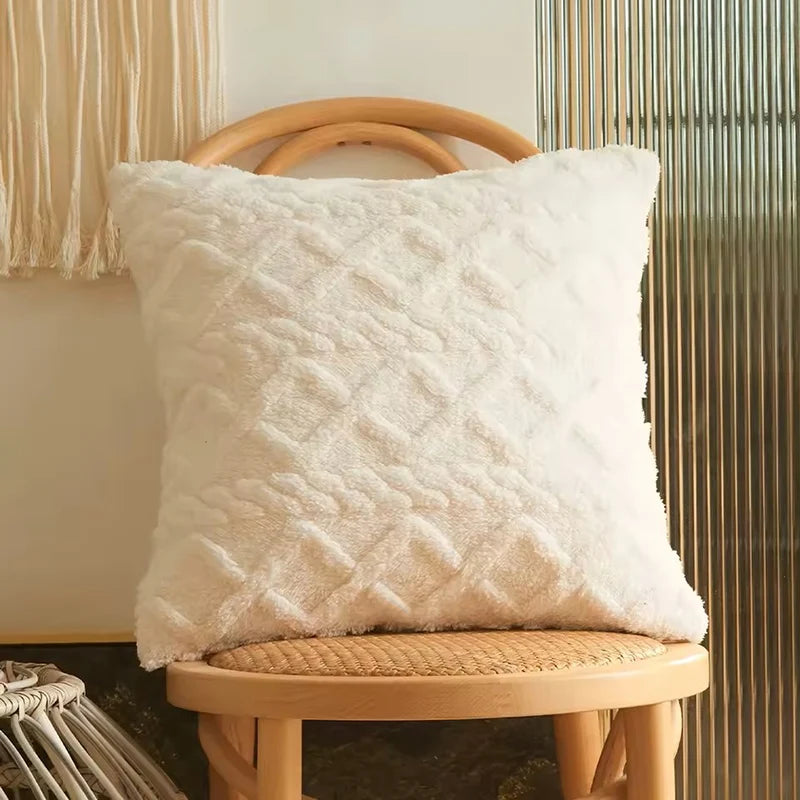 Plush Diamond Tufted Cushion Cover