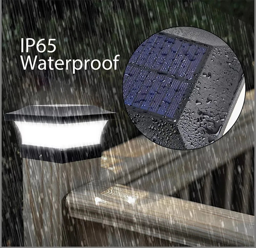 1-4pcs Solar Light Outdoor LED Post Deck Cap Fence Landscape Lamp