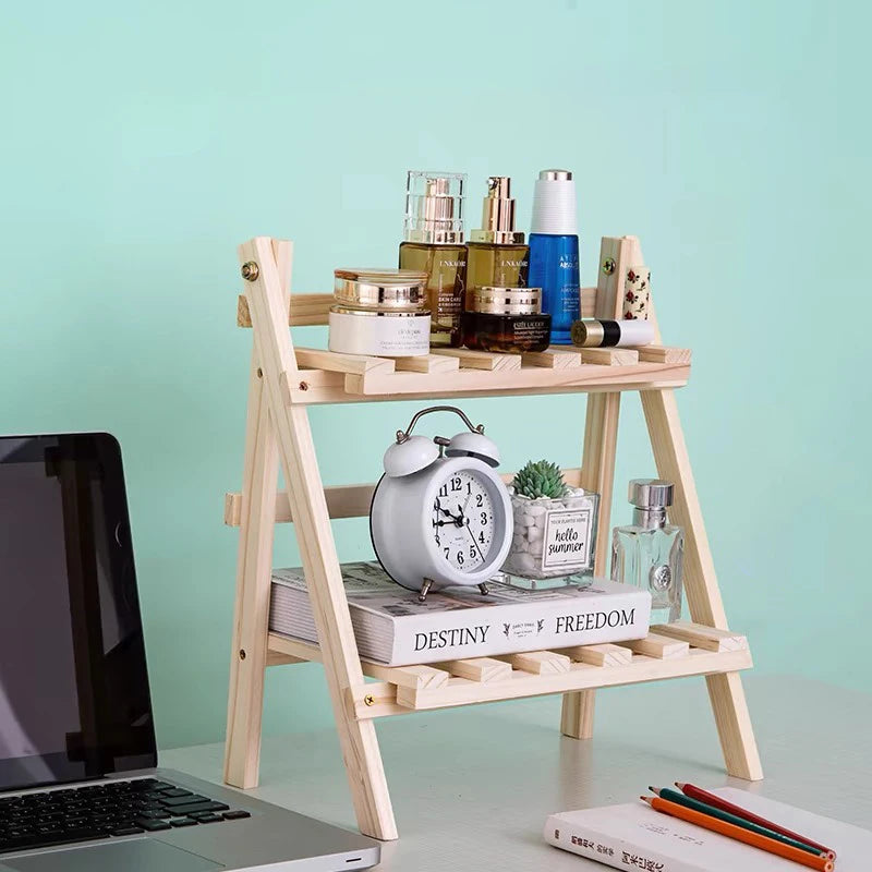 Folding Double Layer Desk Organizer