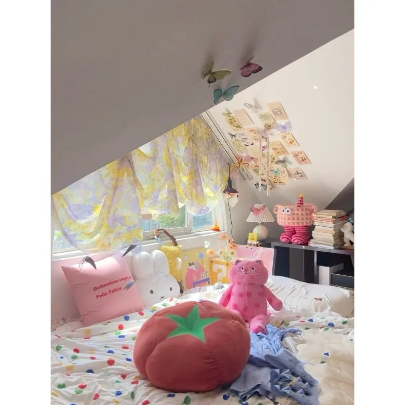 ins cute soft cute mushroom tomato futon cushion bed cushion doll throw