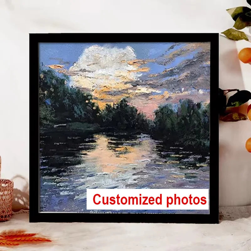 Custom Square Wood Photo Frame