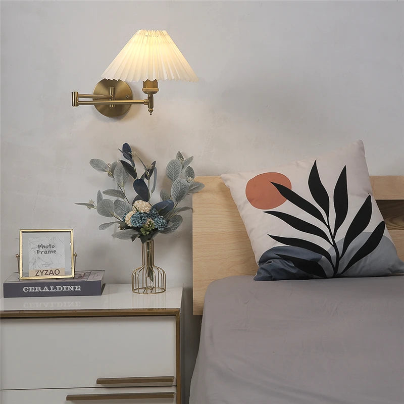Folding Rocker Arm Wall Lamp