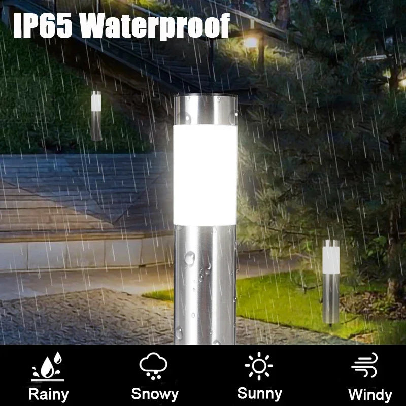 Solar Garden Pathway Lights Outdoor Waterproof LED Lighting Ground Plug