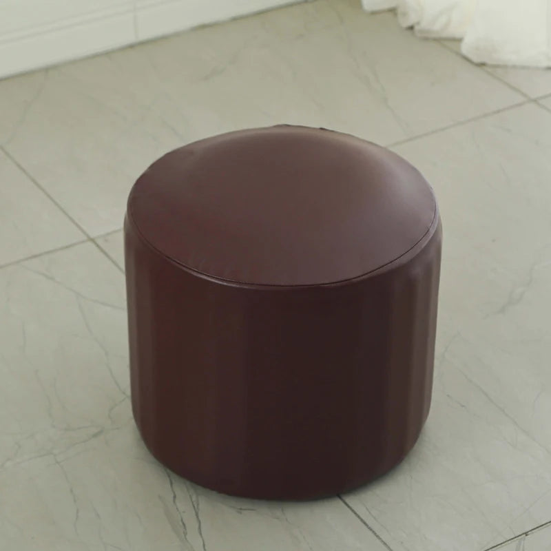 Stretch PU Leather Ottoman Cover
