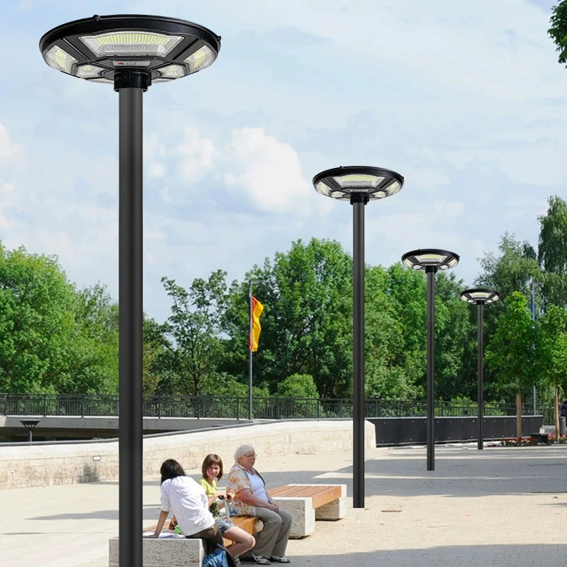 Solar Lamp Post Light with 78" Tall Pole, Removable, Dusk to Dawn
