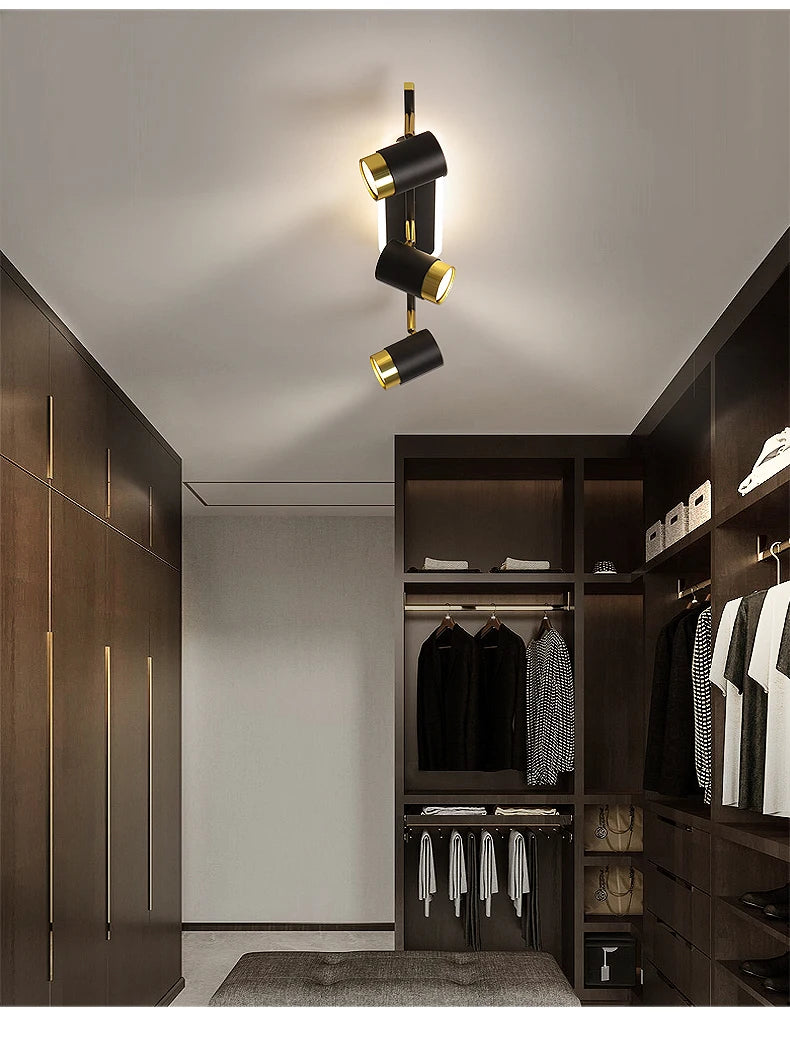 Long Linear LED Spotlight Chandelier