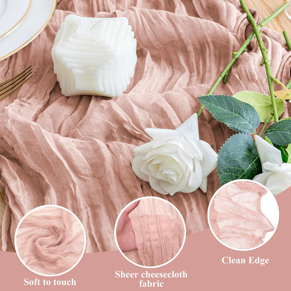 Boho Cheesecloth Table Runner