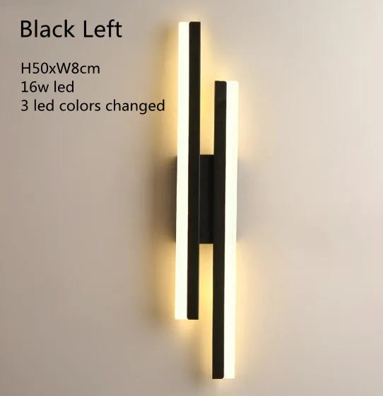 LED Bedroom Wall Lamp Wall Sconces Copper Line Pipe Acrylic Lampshade