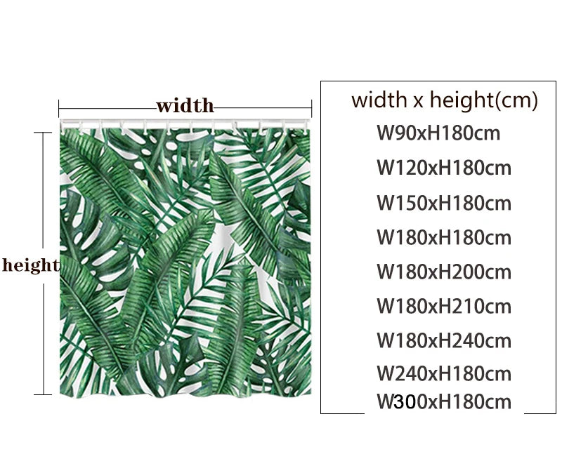 Custom Shower Curtain Bathroom Waterproof Curtains 3D Printing