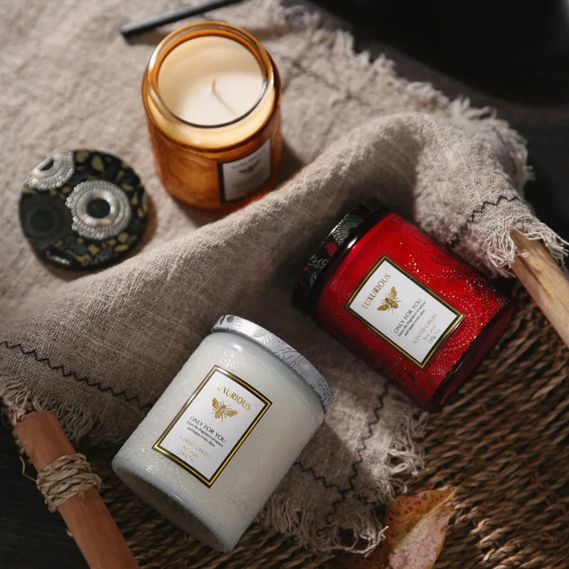 7 OZ Jar Scented Candle, Natural Soy Candle, Serenity Aromatic Candles