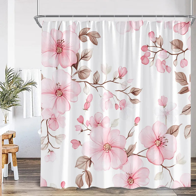 Watercolour Botanical Shower Curtain