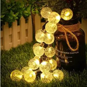 Solar Crystal Globe String Lights