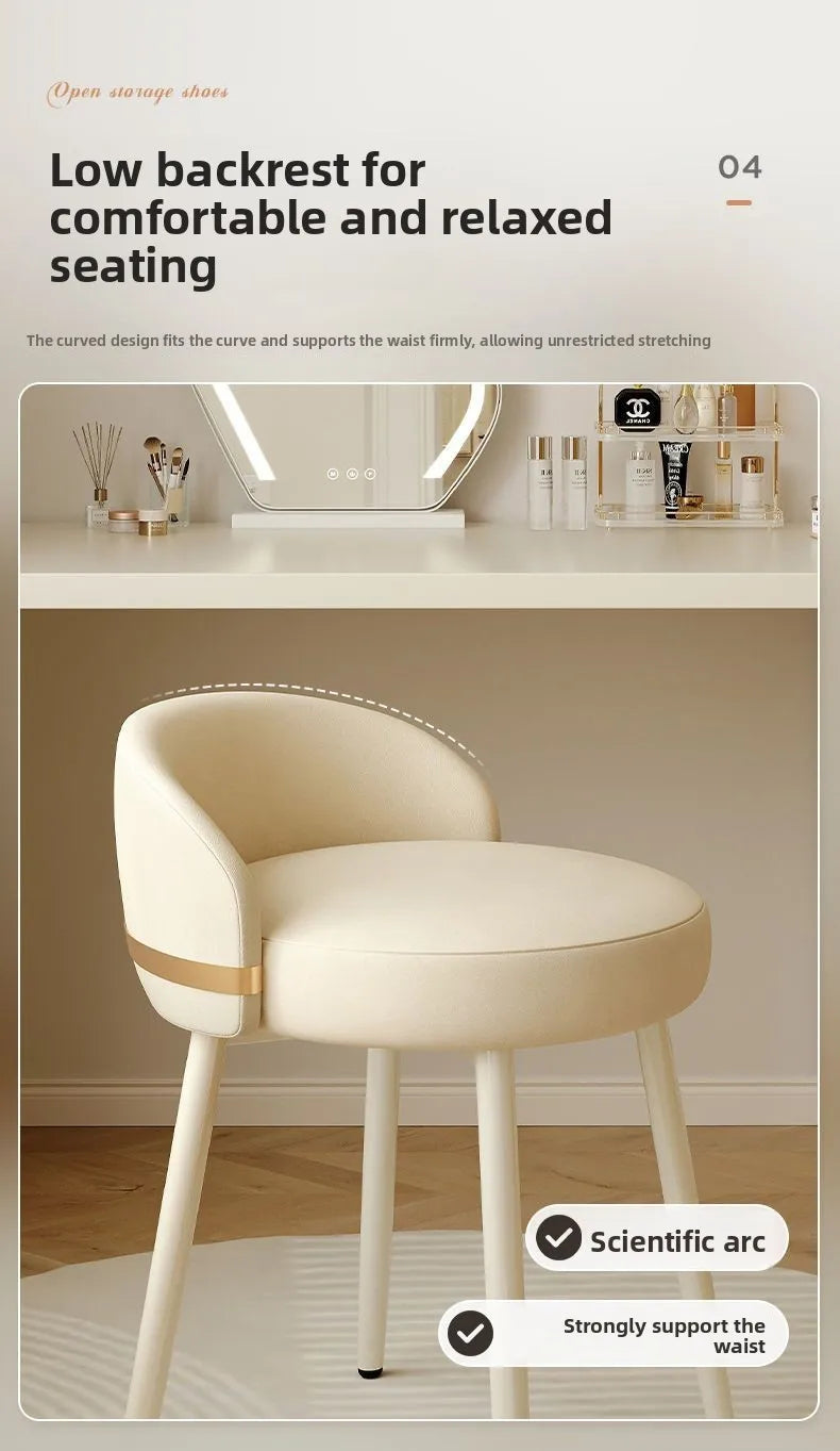 Modern Swivel Vanity Stool, 360 Rotating