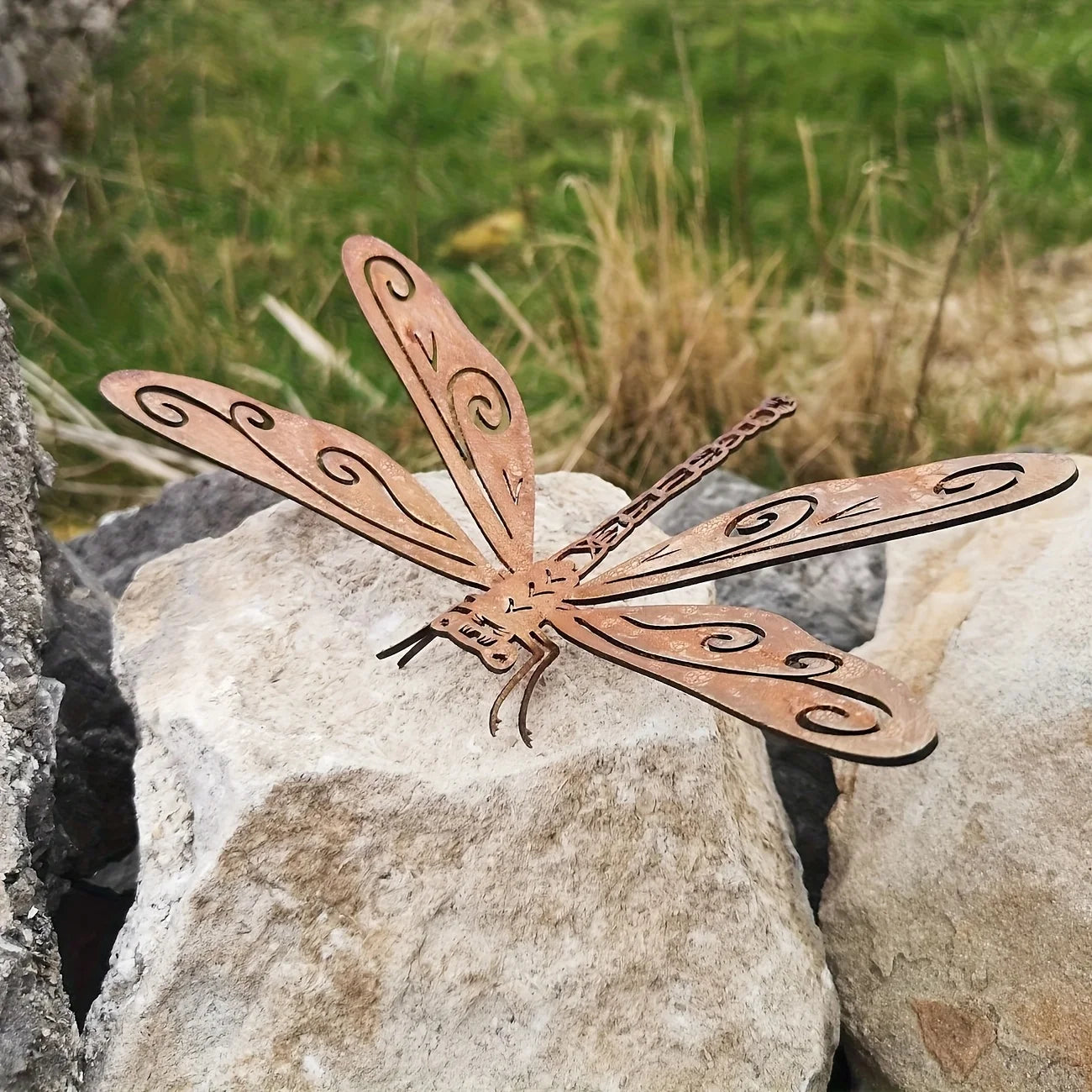 Metal Dragonfly Garden Stake