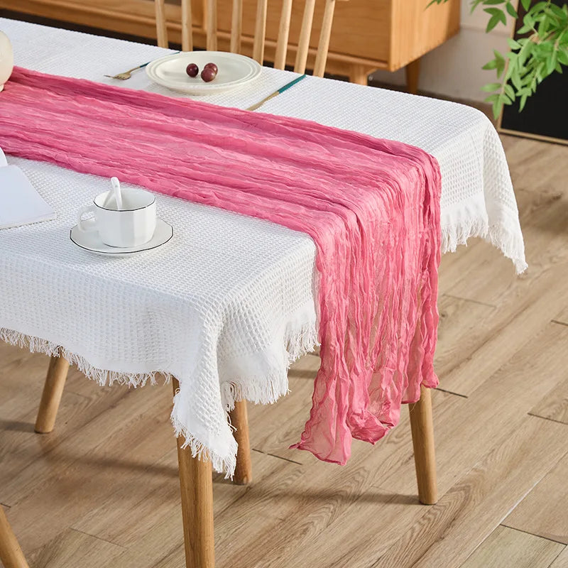 Boho Cheesecloth Table Runner